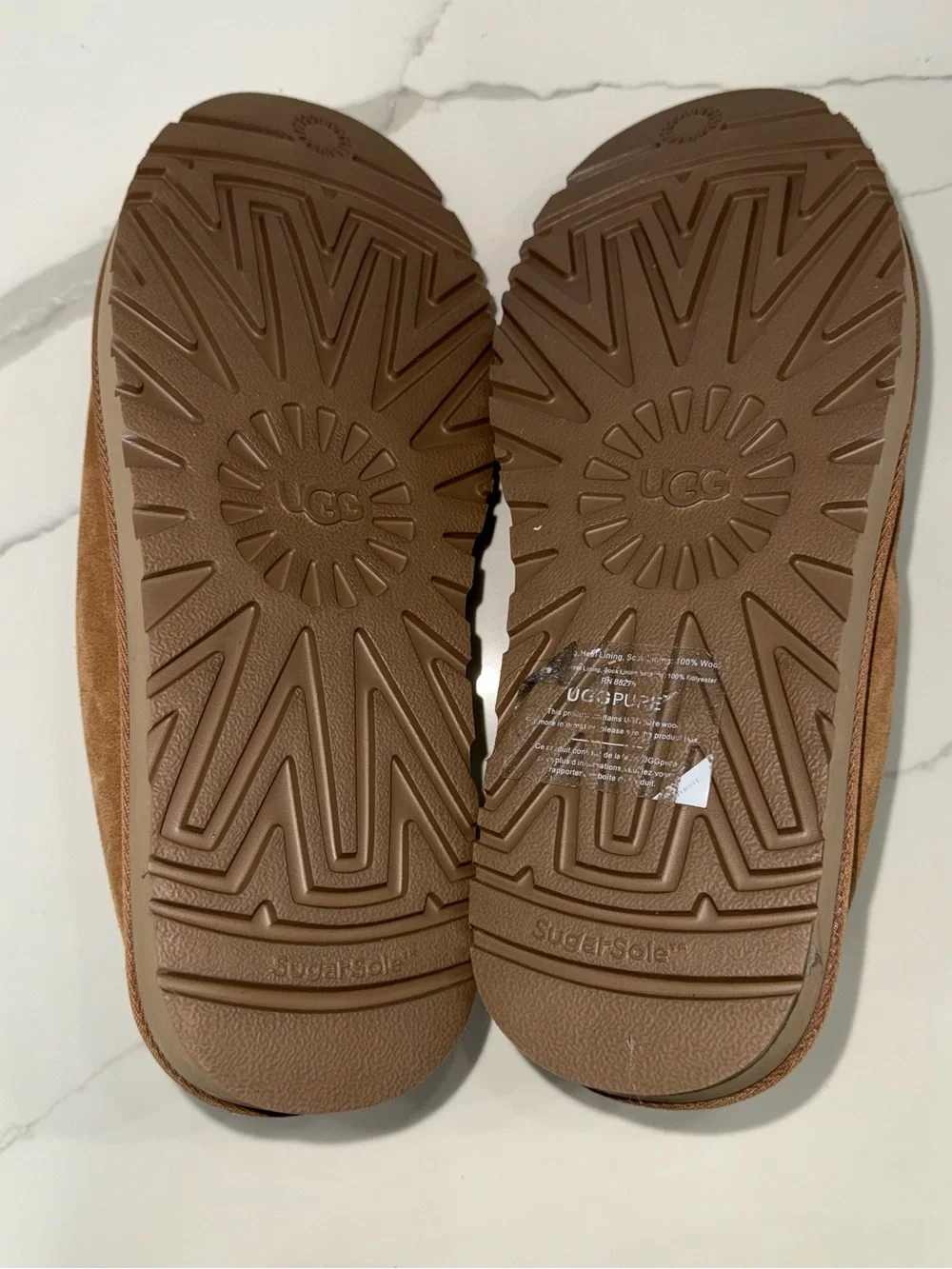 UGG Chestnut Suede Cozy Shearling Mule Slippers